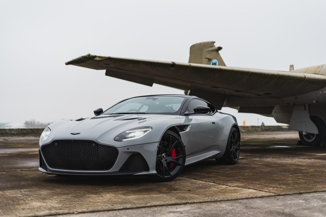 A sports car and a private aircraft