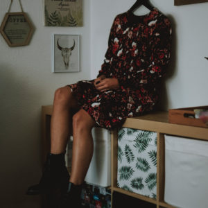 Dress with woman's legs
