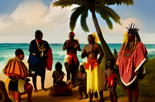A family of Zulus being re-constituted by a Hawaiian Kahuna