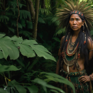 A female native shaman.
