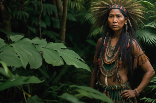 A female native shaman.