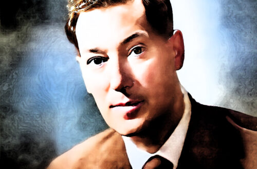 An artist's impression of Neville Goddard in 1939